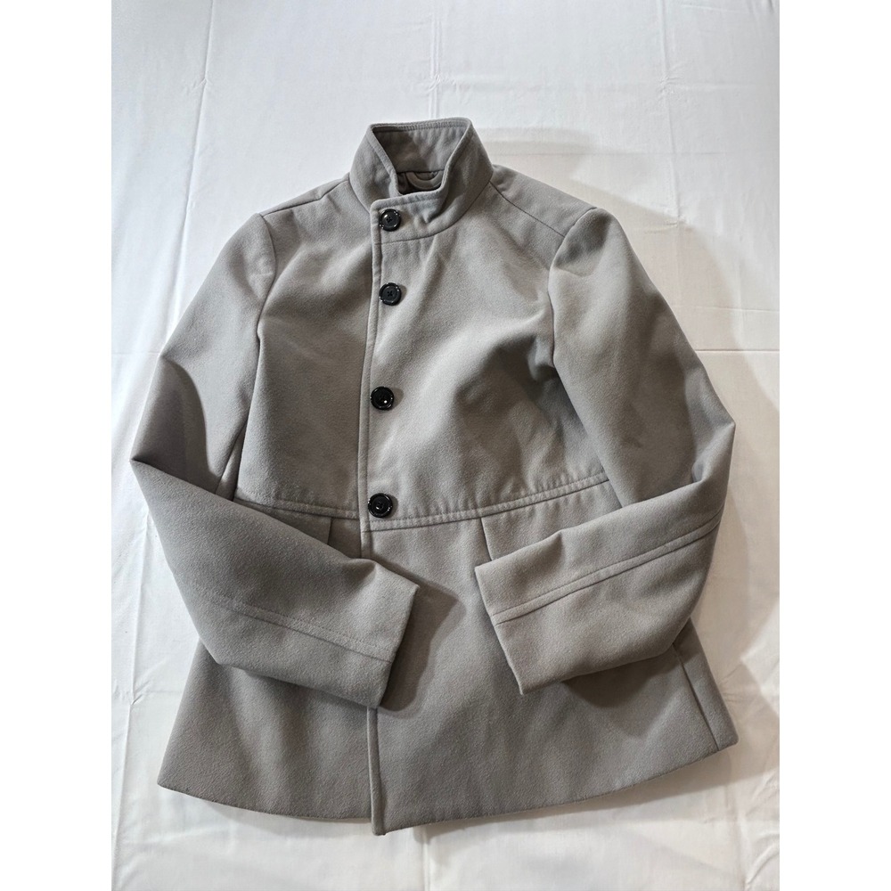 Old Navy Womens Gray Funnel Neck Button Front Coat Jacket Size M NWT 120252-02-1